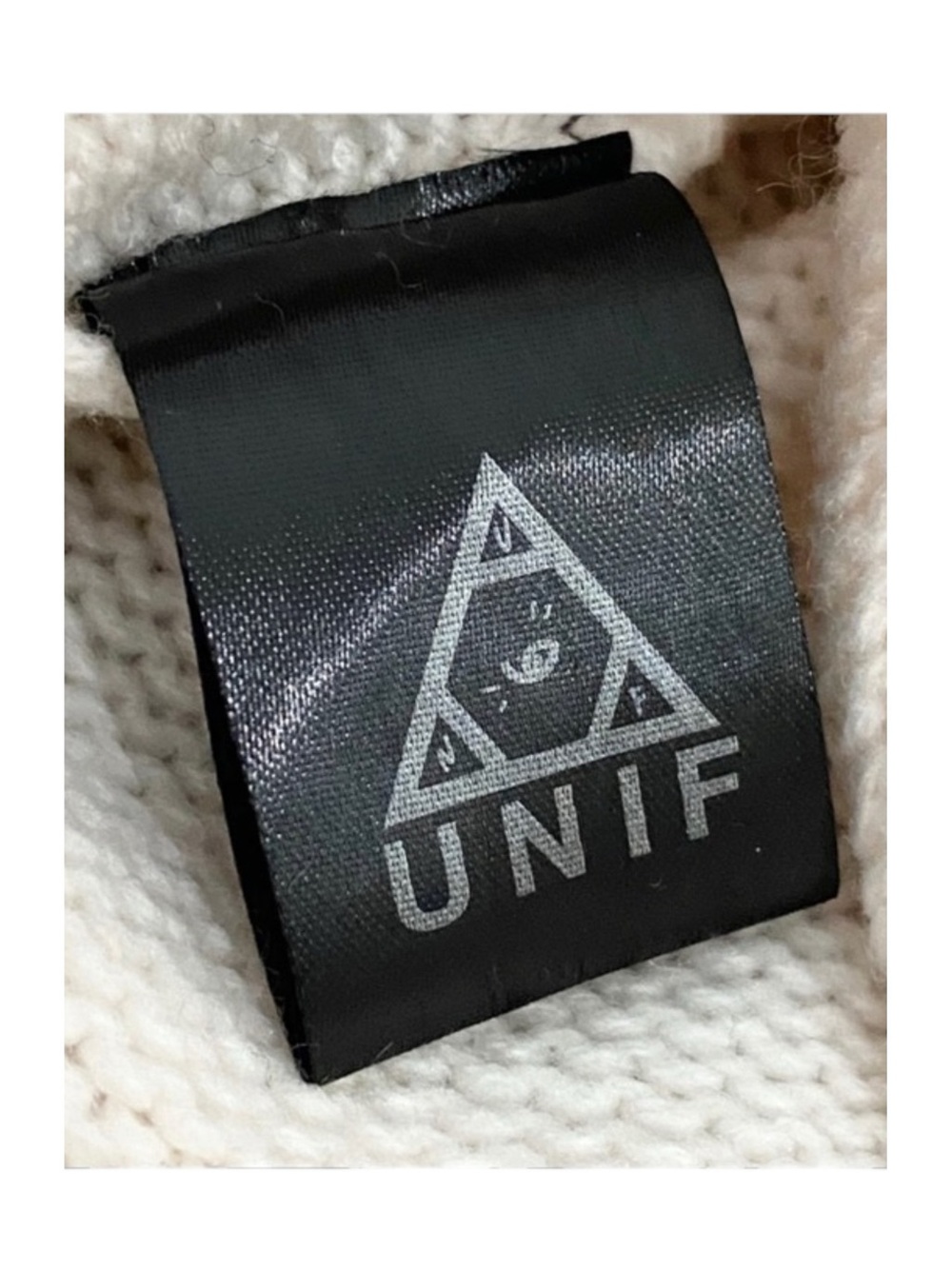 VHTF: new UNIF ♱ You Are My World FTW Sweater ♱ Cozy Intarsia Knit ♱ Ivory Pink - Picture 11 of 16